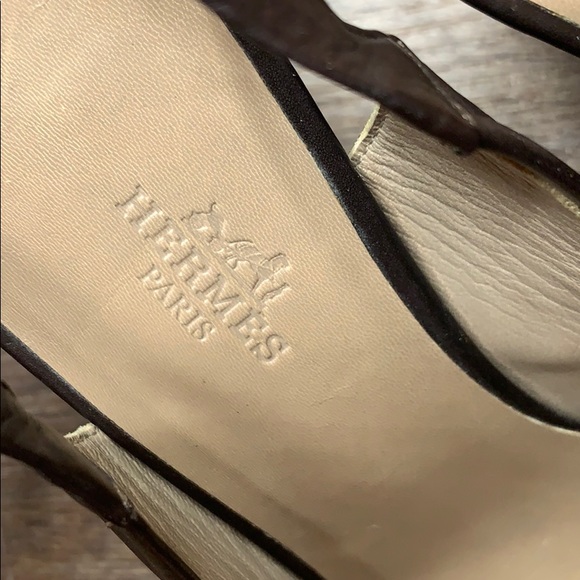 Authentic Black Hermès Ballet Wedges size 37 - Picture 7 of 9